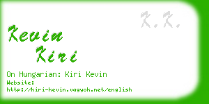 kevin kiri business card
